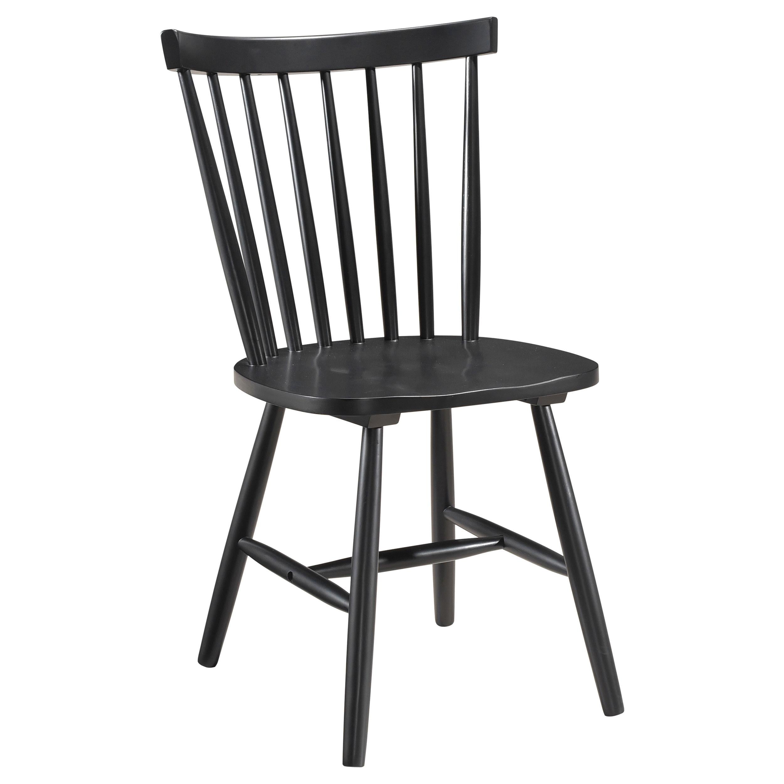 Coaster Furniture Hollyoak 183042 Windsor Wood Dining Side Chair - Black IMAGE 1
